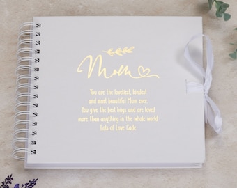 Personalised Mum Scrapbook or Photo Album Gift With Sentiment