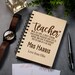 Personalised Wooden Teacher Gift Notebook With Meaning - Etsy