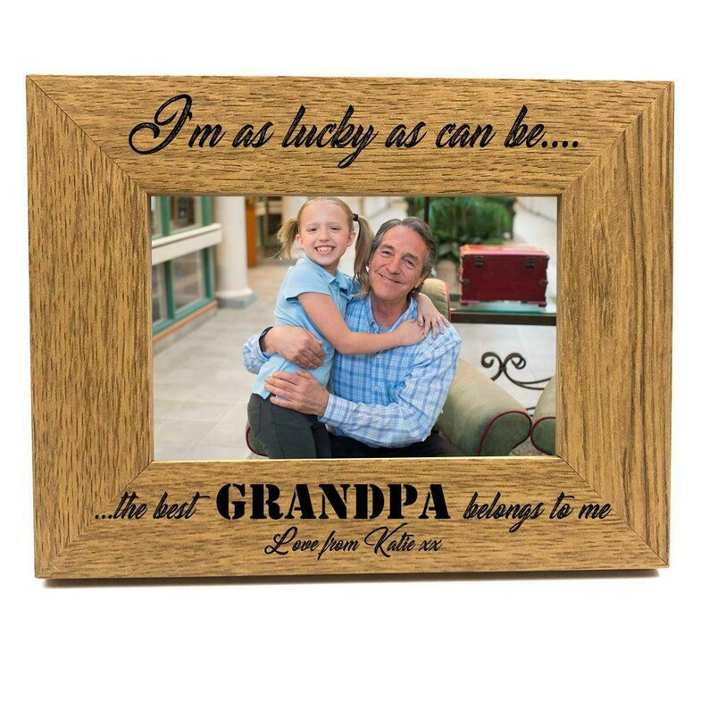 Personalised Best Grandpa Belongs to Me Wooden Photo Frame Etsy