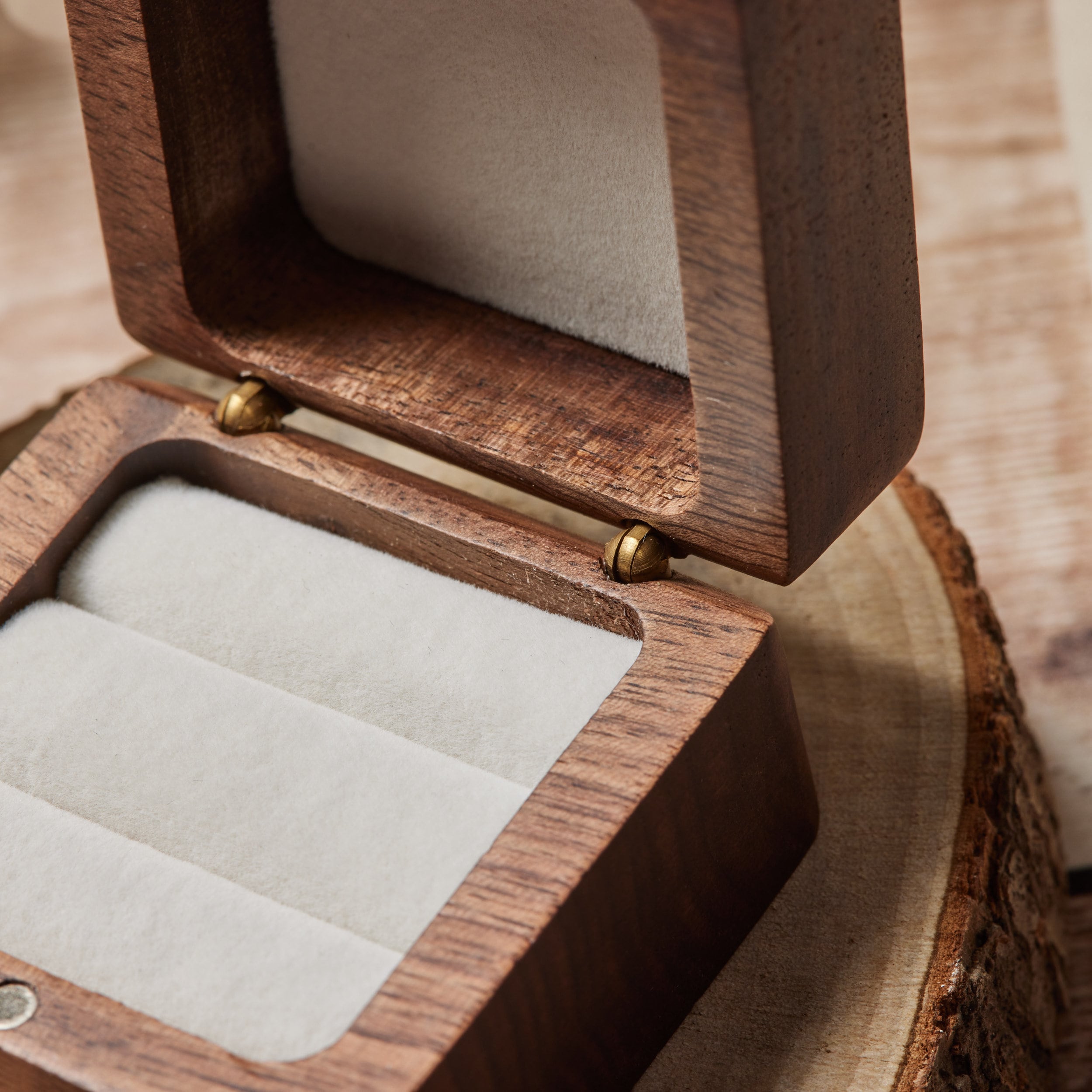 Personalised Wedding Ring Box Holder for 2 Rings With Border Etsy