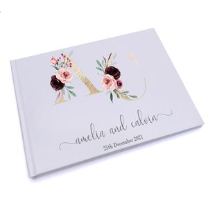 Personalised Initials Wedding Guest book