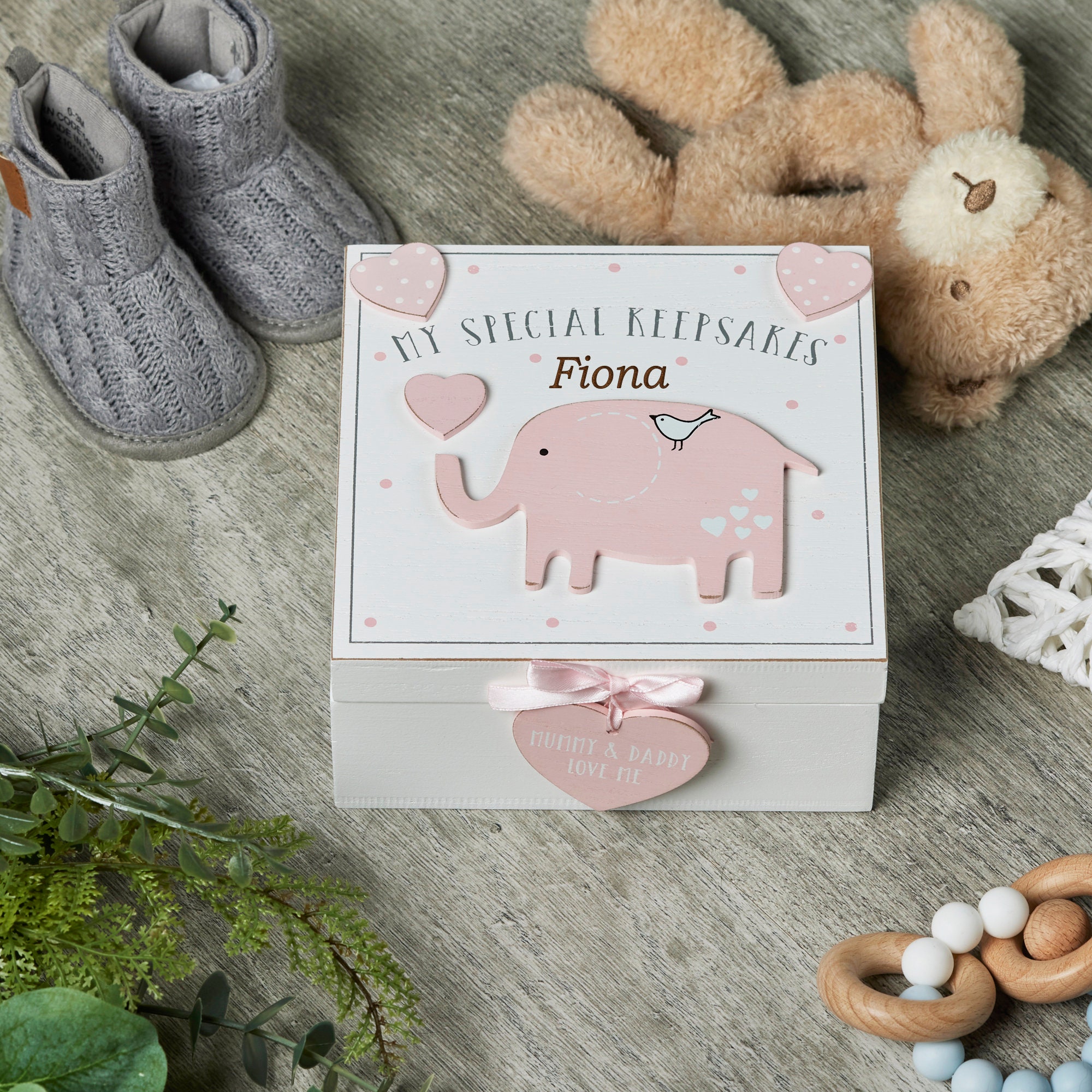 Baby Memory Book Baby Girl Wooden Memories Keepsake Box Vintage