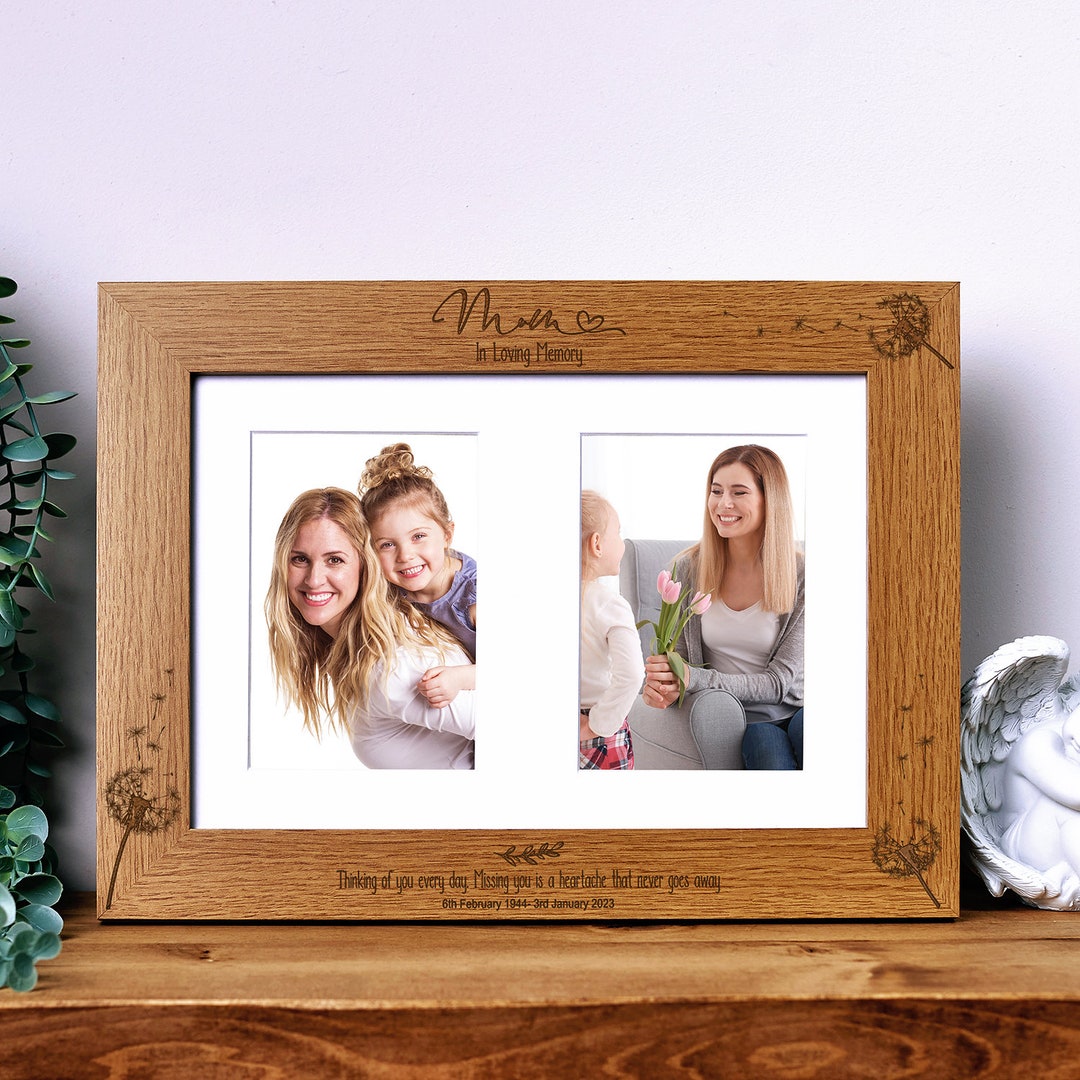 Mum in Loving Memory Photo Frame Double 6x4 Inch Personalised Etsy