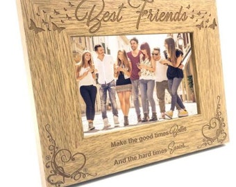 Best Friends Wooden Photo Frame Gift