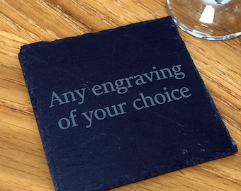 Personalised any engraving slate coaster gift