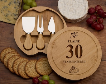 Personalised Any Age Birthday Cheeseboard Gift Engraved
