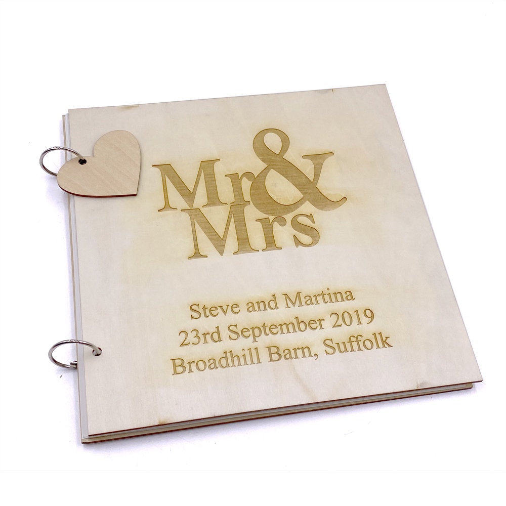 Personalised Wedding Guest Book Wedding Album Wedding Day Mr & Mrs 