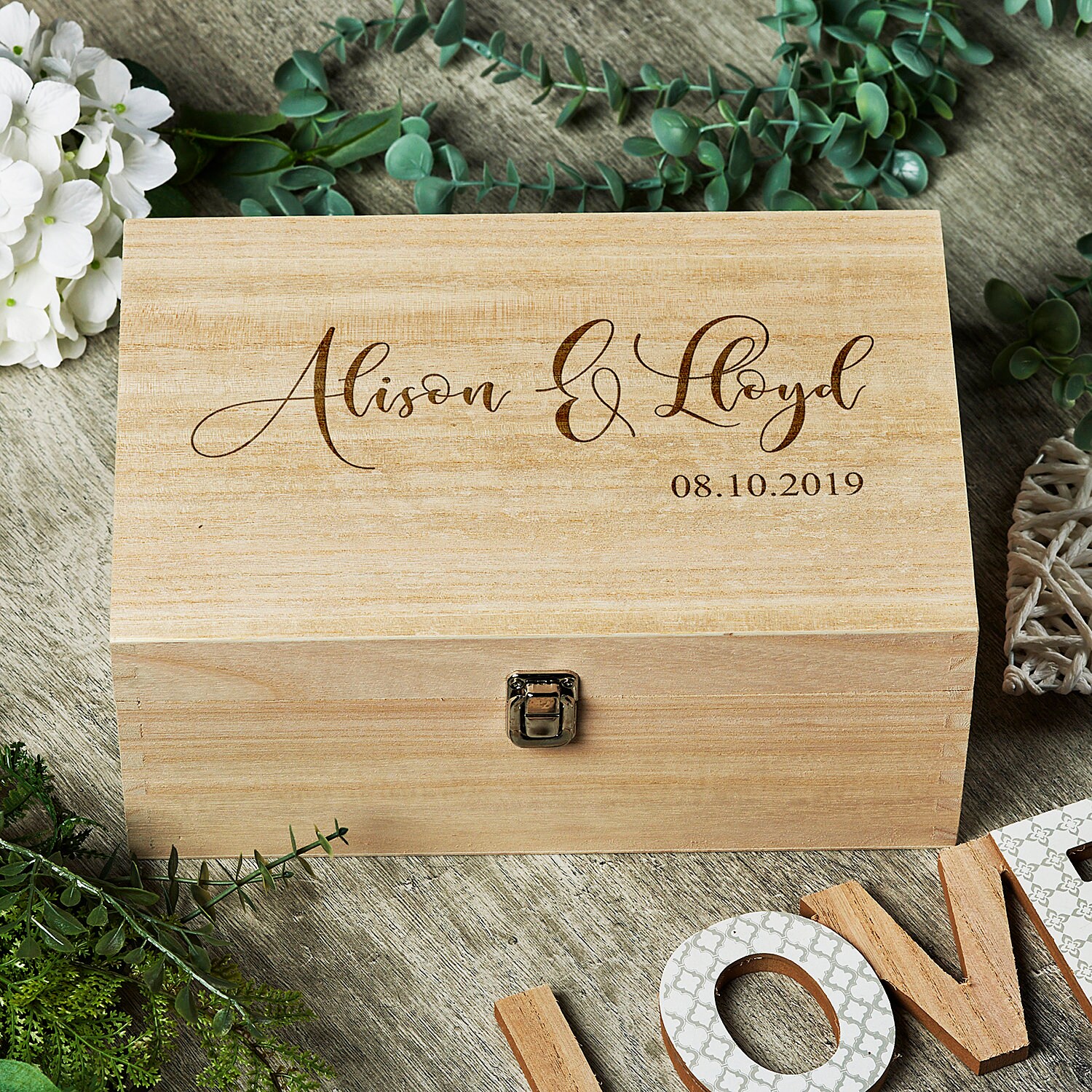 Wooden Personalised Keepsake Memory Box Box Wedding - Etsy UK