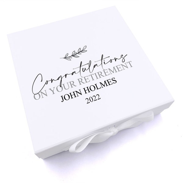 Personalised Retirement Gift Keepsake Box Memory Keepsake