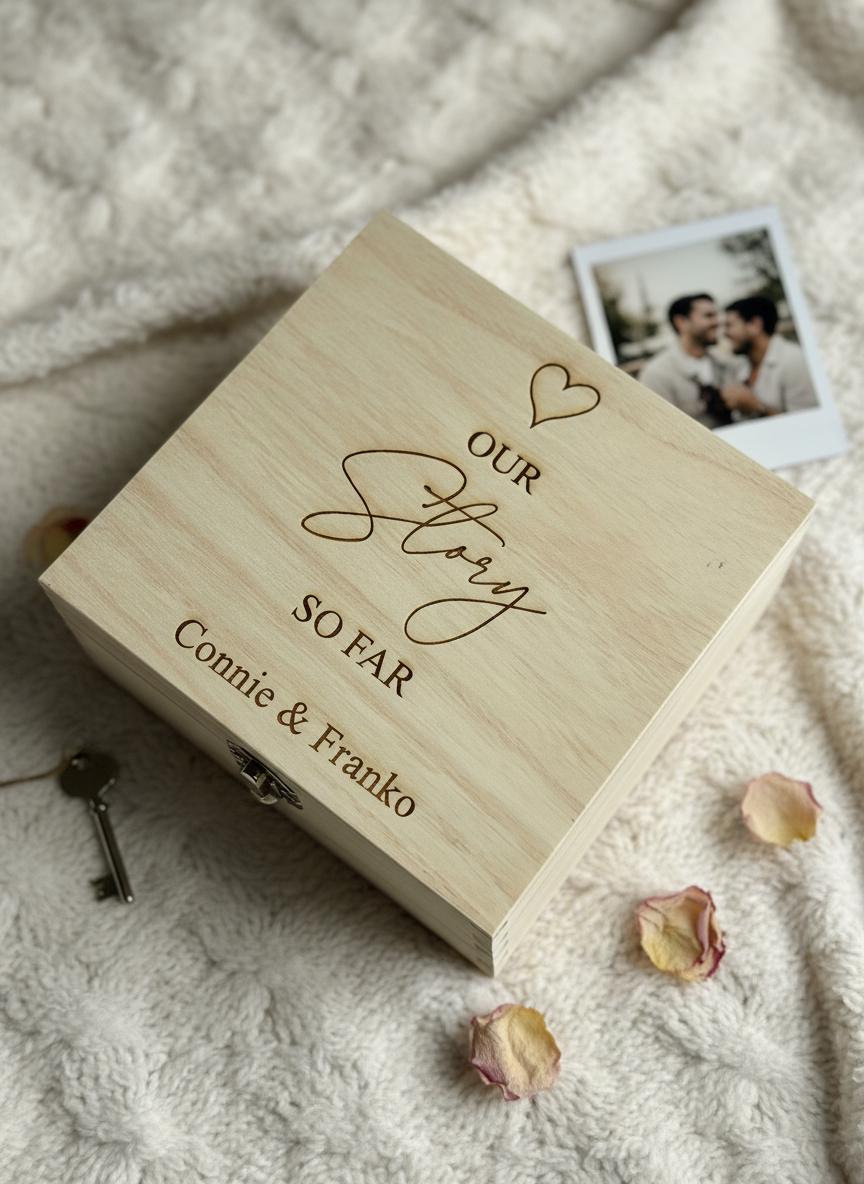 Personalised Our Love Story Memory Keepsake Gift Box With Heart - Etsy