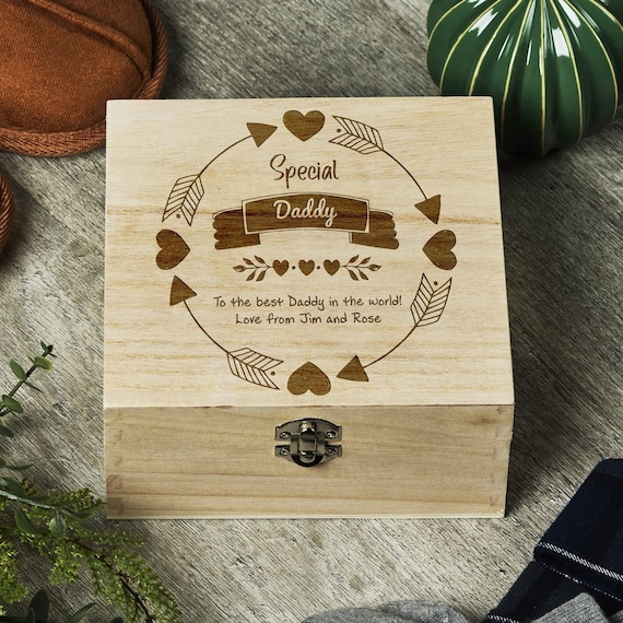 Personalised Special Daddy Keepsake Memory Gift Box