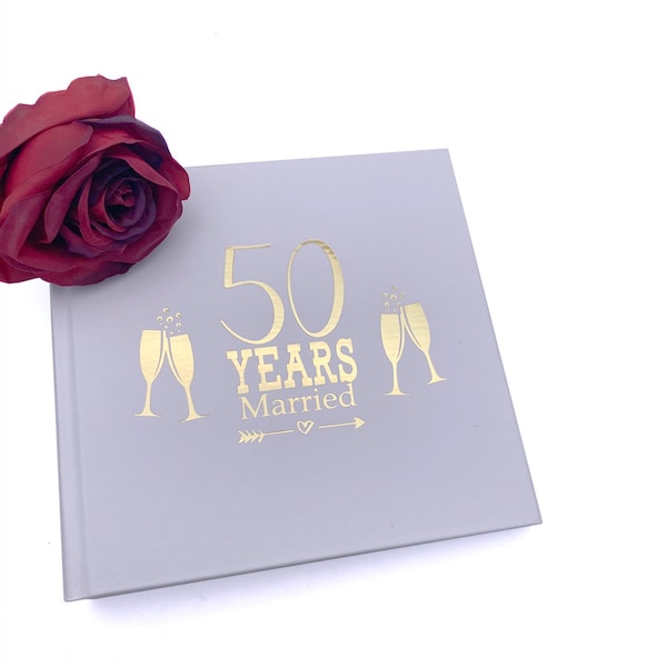 50th Anniversary Gift Photo Album For 50 x 6 by 4 Photos