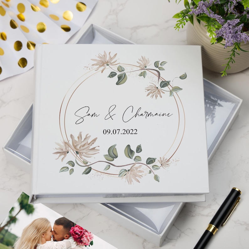 Personalised Wedding Photo album with any name and date
