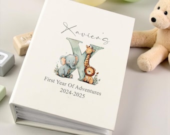 Álbum de fotos personalizado para bebé, 100 animales, 6 x 4, con fundas