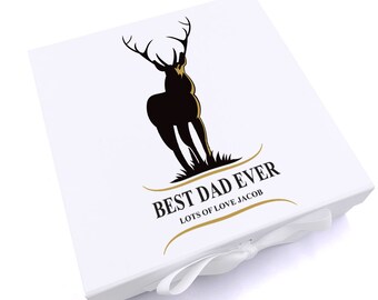 Personalised Best Dad Ever Keepsake Memory Box