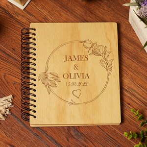 Personalised Wedding or Anniversary Wooden Photo Album Engraved Gift