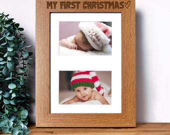 My First Christmas Photo Picture Frame Double 6x4 Inch Landscape