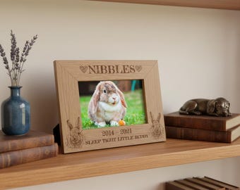 Personalised Rabbit Remembrance Memorial Photo Frame gift