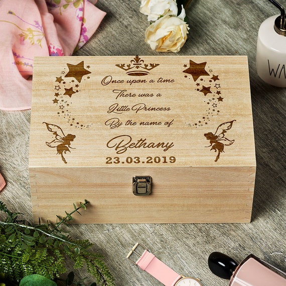Personalised baby girl keepsake box sales