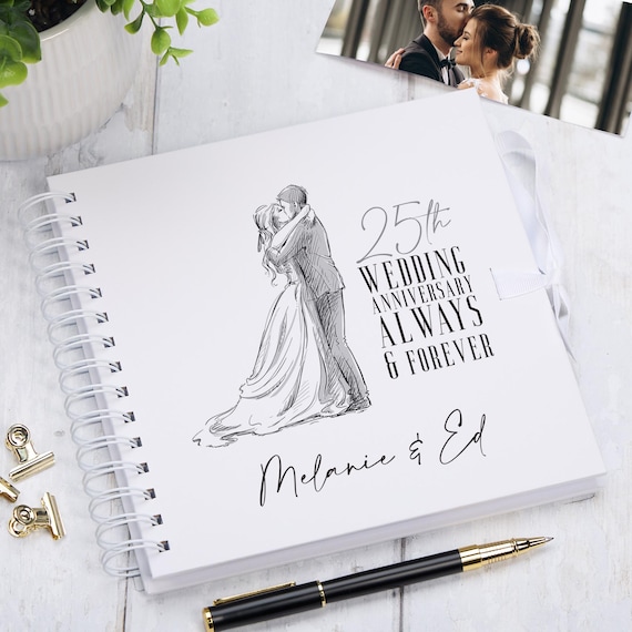 Personalised 25th Anniversary Gift Scrapbook Photo Album Guest