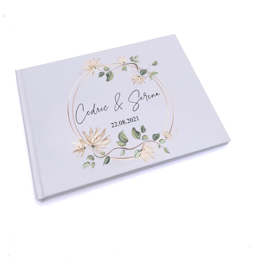 Personalised Wedding Lined Guest Book Hard Cover 80 Pages Etsy UK
