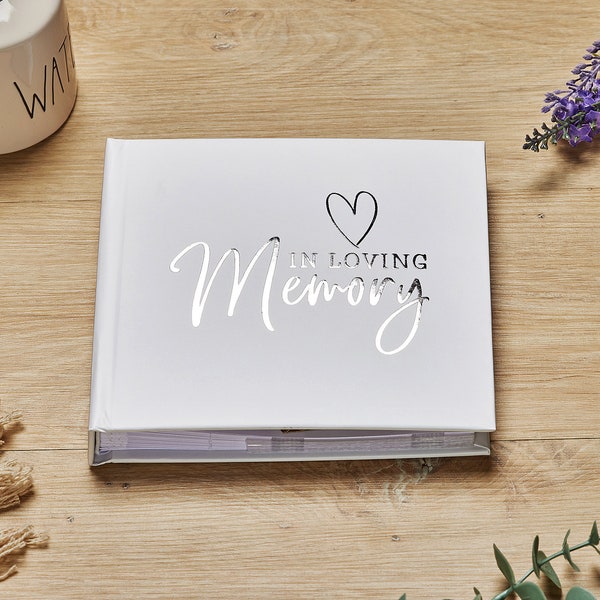 In Loving Memory Photo Album For 50 x 6 by 4 Photos Gold Print