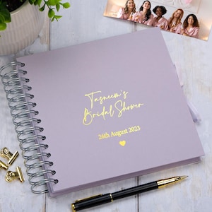 Personalised Bridal Shower Multiple Colour Guest Book Scrapbook or Photo Album