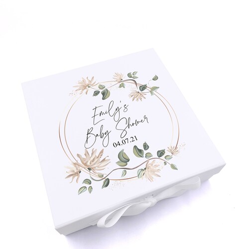 Personalised Baby Keepsake Box Floral Memory Box Baby Shower Etsy UK
