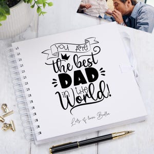 Personalised Best Dad In The World Scrapbook Photo album