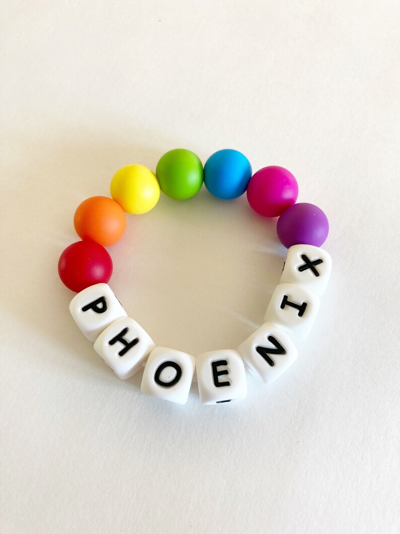 rainbow silicone teether