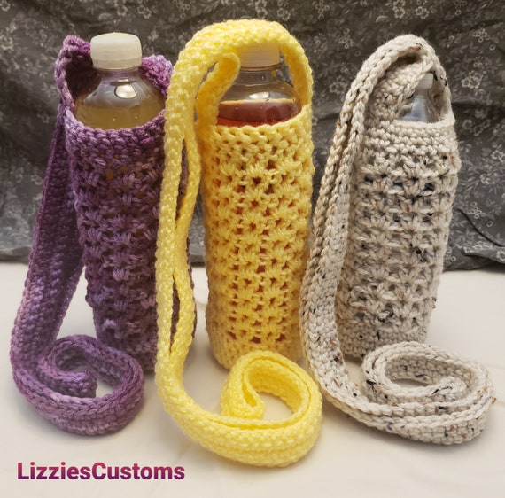 Crochet Water Bottle Caddy 