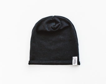 Slouchy Hat - Black Bamboo