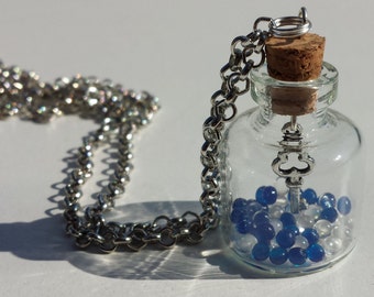 Key to My Heart, Miniature Bottle Necklace