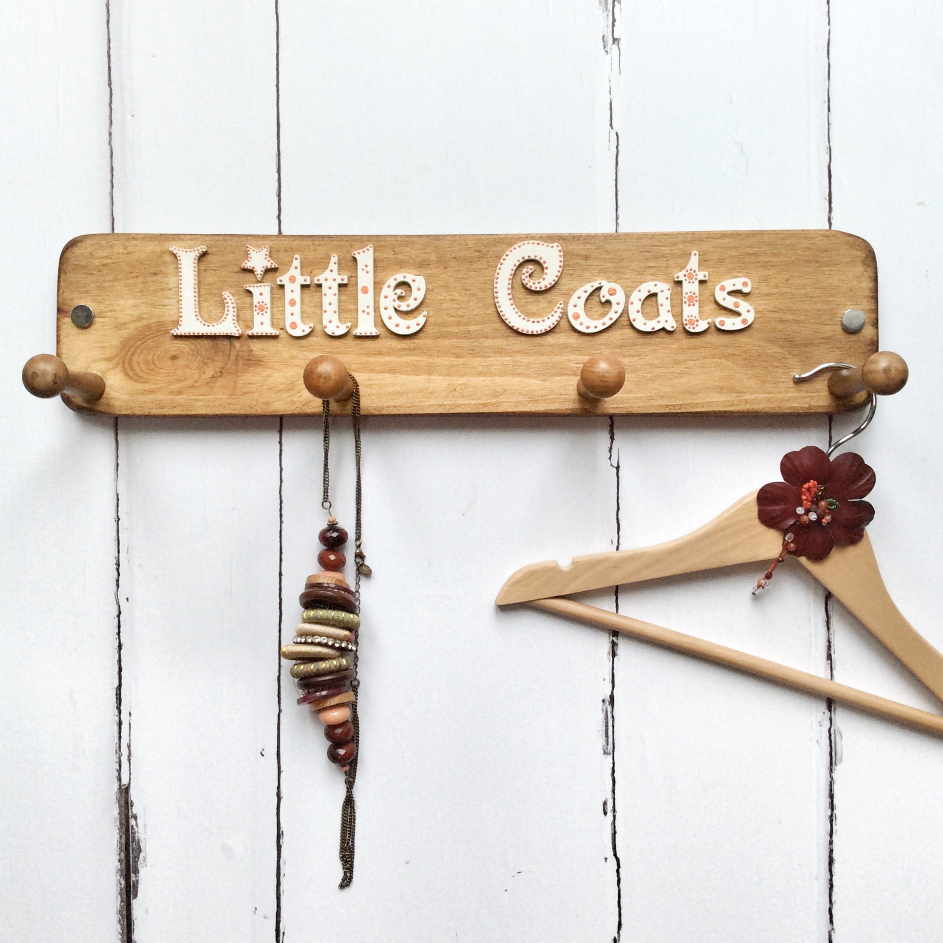 Childs Coat Hooks Kids Coat Pegs Hallway Hooks Little Etsy UK