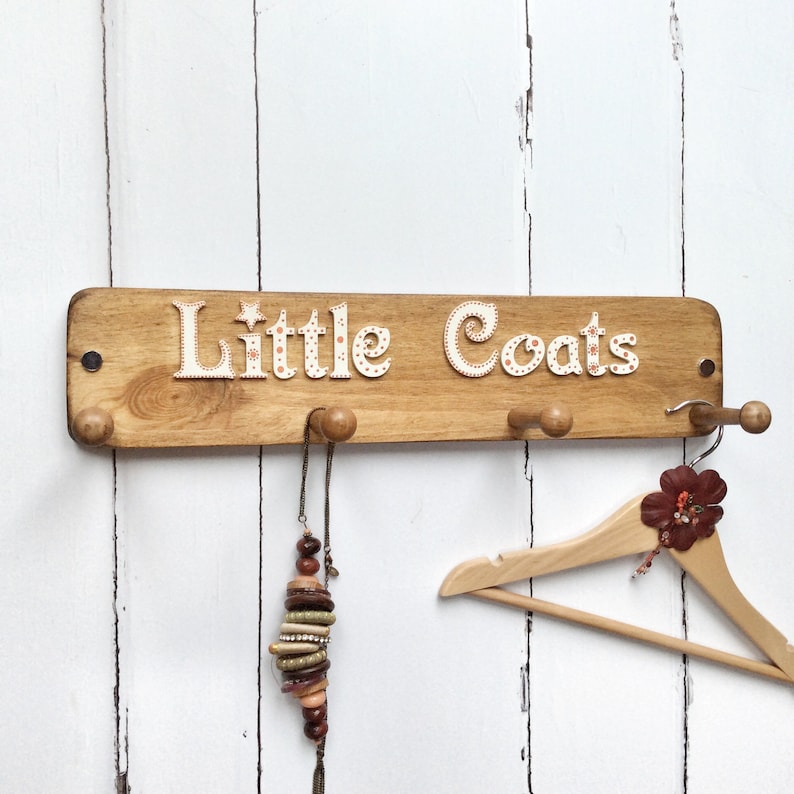 Childs Coat Hooks Kids Coat Pegs Hallway Hooks Little Etsy UK