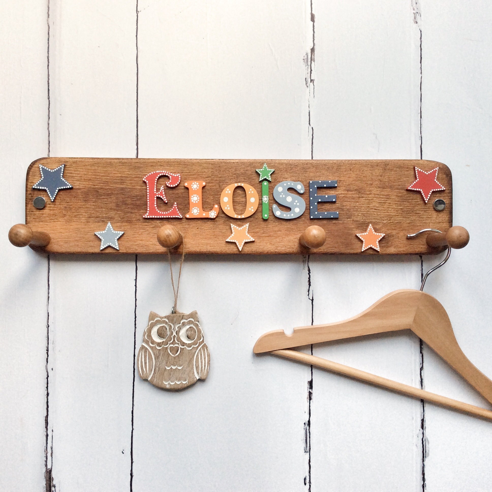 Childs Coat Pegs Personalised Kids Coat Hooks Etsy UK