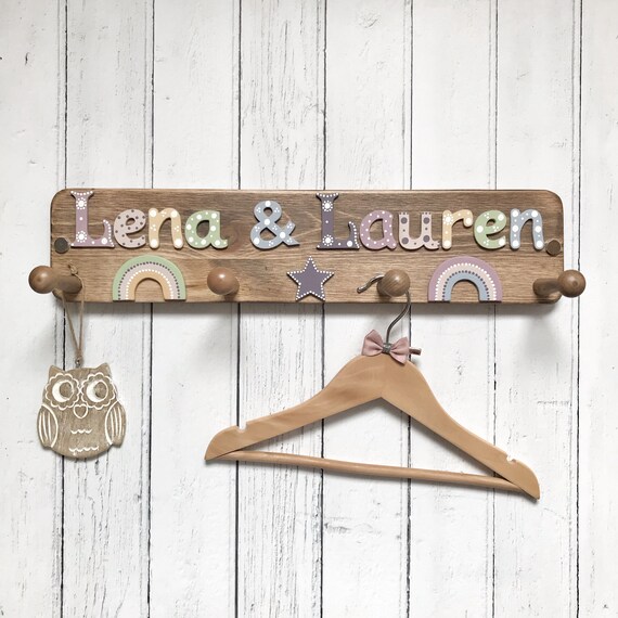 Personalised childrens coat hooks new arrivals