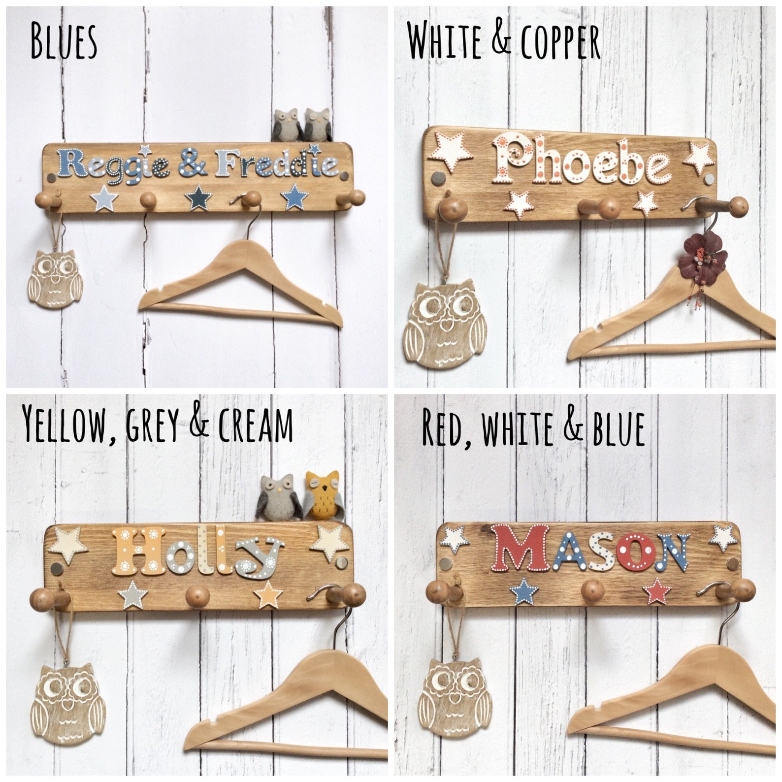 Kids Coat Hooks Personalised Kids Coat Hooks Personalised Etsy UK