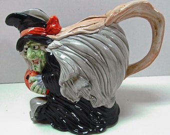 halloween 191 fitz floyd halloween pitcher witch holds two 2 quarts hand painted ceramic perfect for serving any spooky brew excellent