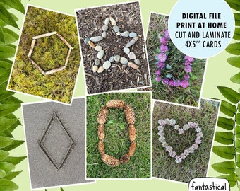 Nature Shapes Flashcards: Forest School Printable (PDF)
