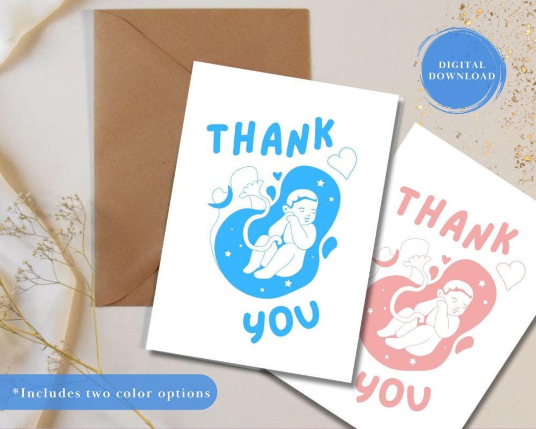 OB/GYN Printable Thank You Card, Thank You Card for Labor and Delivery ...