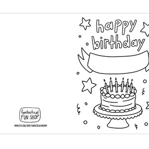 COLORABLE Birthday Card From Child, Card for Friend From Kid, PRINTABLE ...