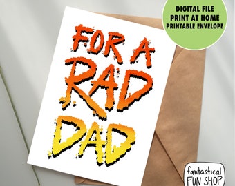 Rad papa, carte de fête des pères PRINTABLE, carte pour papa, carte de papa rad, carte de papa cool, carte de papa génial, TÉLÉCHARGEMENT INSTANTANÉ