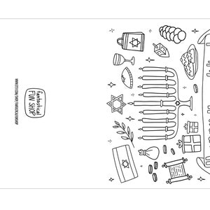PRINTABLE Hanukkah Card to Color, Colorable Card, Kids Happy Hanukkah ...