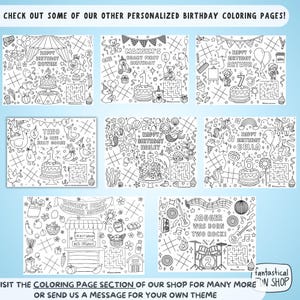 Farmers Market 1st Birthday Coloring Page Placemat: Personalized Party ...