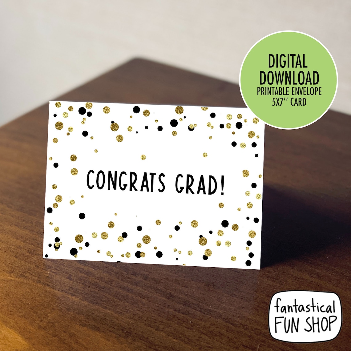 PRINTABLE GRADUATION Card Congrats Grad Card With Confetti | Etsy