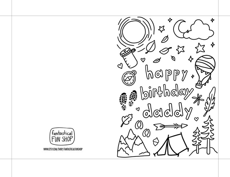 happy birthday daddy printable card for dad from child