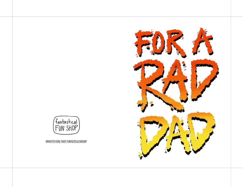 Rad Dad PRINTABLE Father's Day Card Card for Dad Rad - Etsy