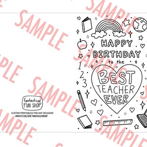 Happy Birthday Teacher Card Colorable - Il 300x300.4720009161 Ib8t 