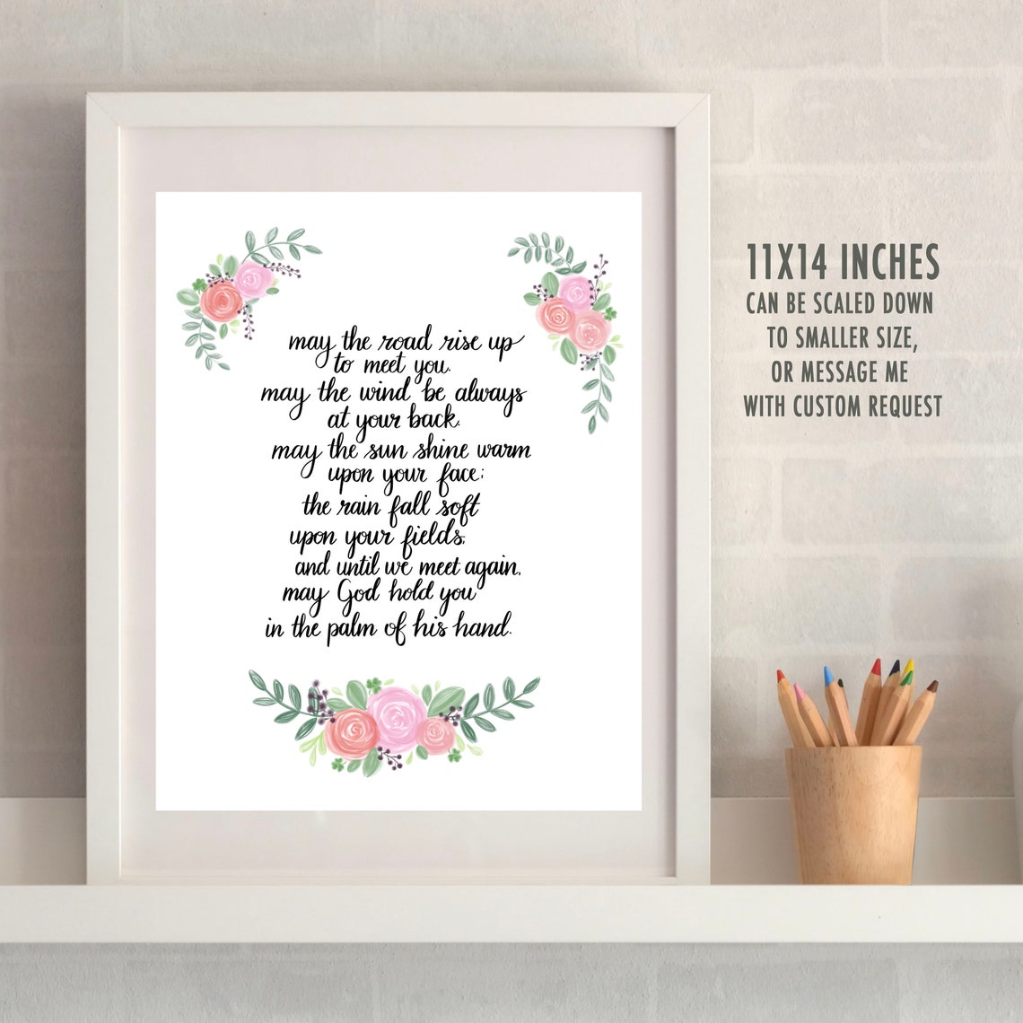 PRINTABLE IRISH BLESSING May the Road Rise Up Hand Written - Etsy